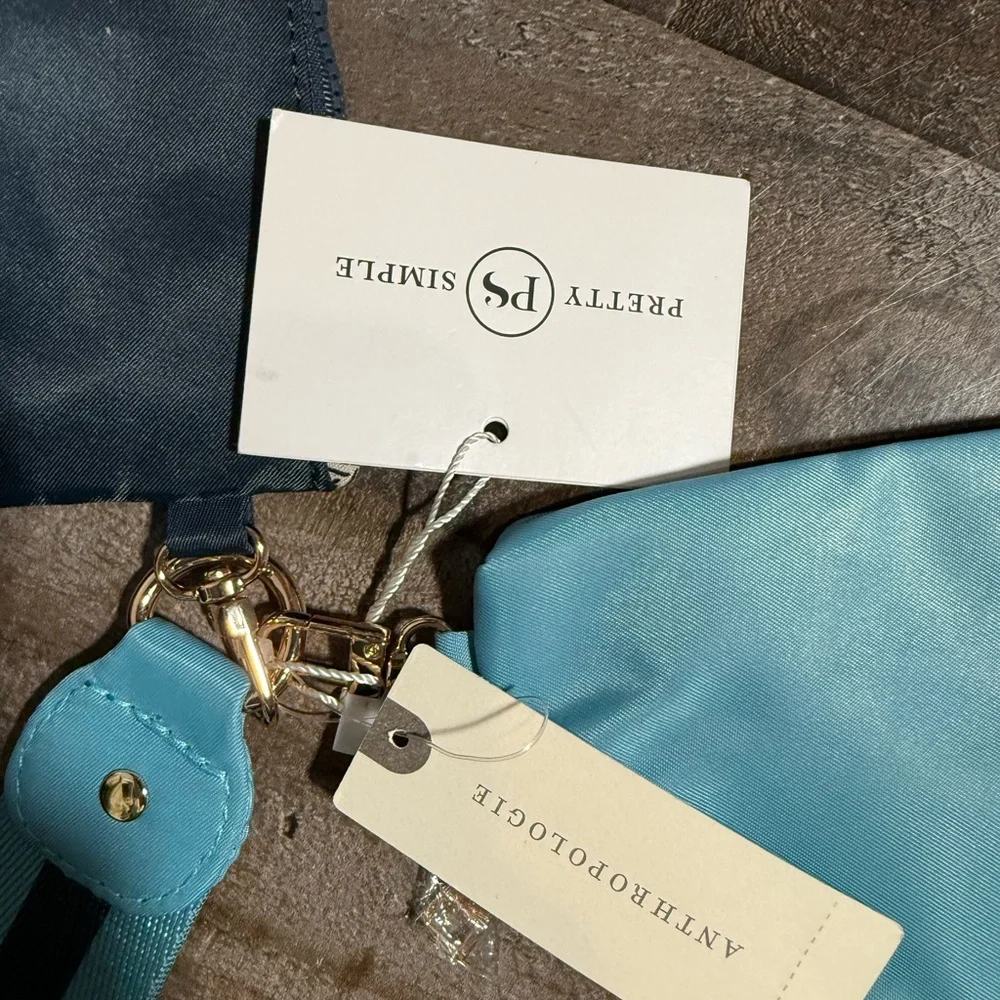 NWT‎ Anthropologie Wristlet and Clutch Set in Blues